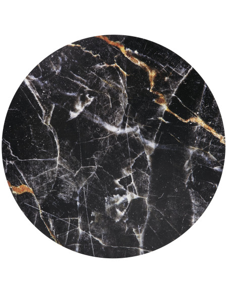 HARISSA_G ława stelaż - złoty, blat - czarny marmur