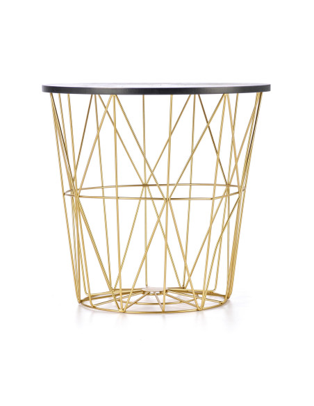 HARISSA_G ława stelaż - złoty, blat - czarny marmur