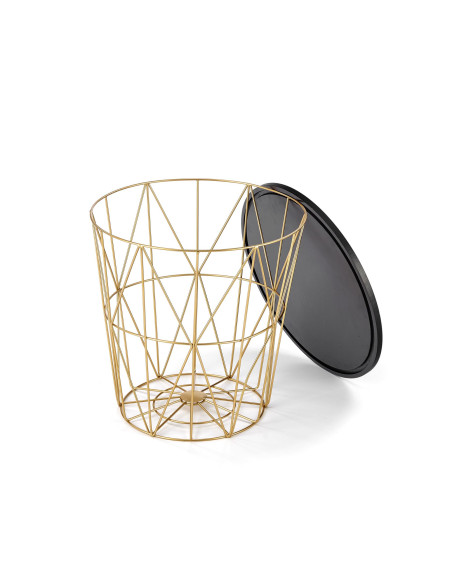 HARISSA_G ława stelaż - złoty, blat - czarny marmur