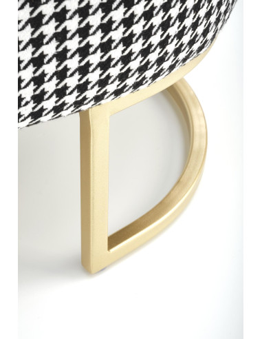 HARMONY Ławka z Funkcją Pojemnika Czarny Biały Złoty - Funkcjonalność i Styl