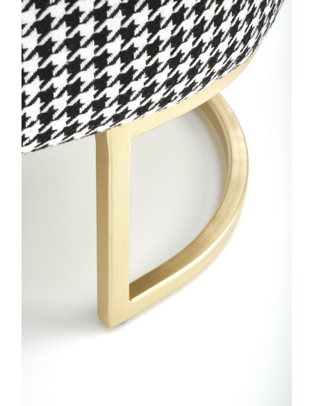 HARMONY Ławka z Funkcją Pojemnika Czarny Biały Złoty - Funkcjonalność i Styl