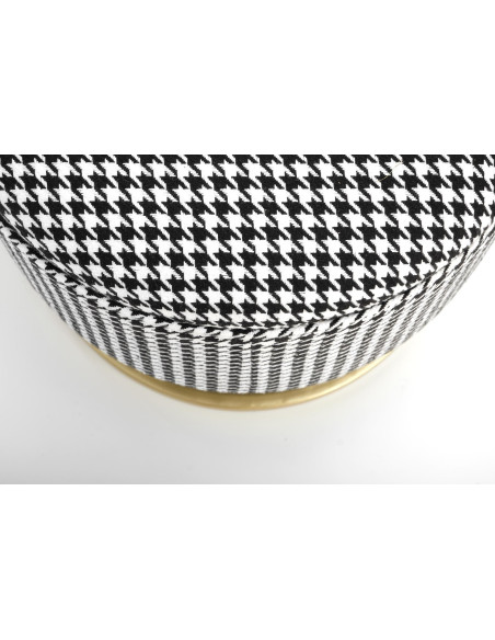 HARMONY Ławka z Funkcją Pojemnika Czarny Biały Złoty - Funkcjonalność i Styl