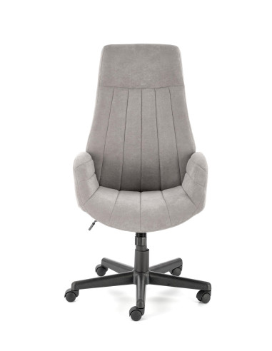 HARPER Fotel Biurowy Obrotowy Popielaty w Pasy - Komfort i Nowoczesność