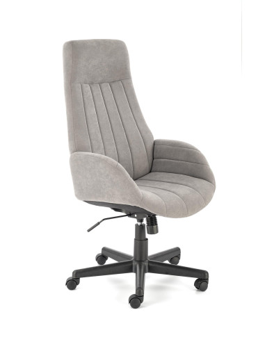 HARPER Fotel Biurowy Obrotowy Popielaty w Pasy - Komfort i Nowoczesność