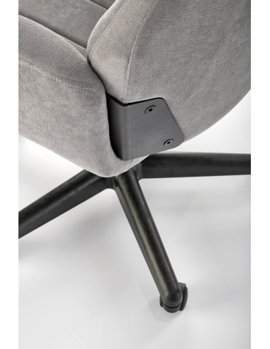 HARPER Fotel Biurowy Obrotowy Popielaty w Pasy - Komfort i Nowoczesność