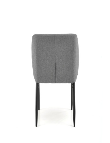 JASPER Zestaw Stół Rozkładany 110-170 cm + 4 Krzesła Czarny/Popielaty