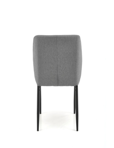 JASPER Zestaw Stół Rozkładany 110-170 cm + 4 Krzesła Czarny/Popielaty