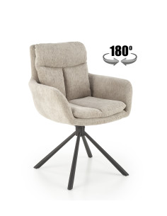 K495 Krzesło Obrotowe 180° Beżowe ODIN 28 - Komfort w Stylowym Wydaniu