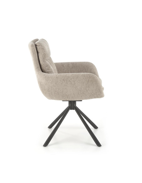 K495 Krzesło Obrotowe 180° Beżowe ODIN 28 - Komfort w Stylowym Wydaniu