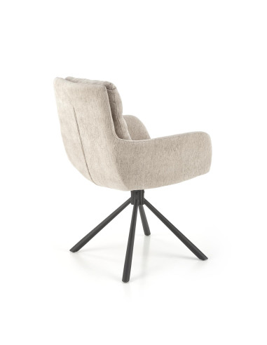 K495 Krzesło Obrotowe 180° Beżowe ODIN 28 - Komfort w Stylowym Wydaniu