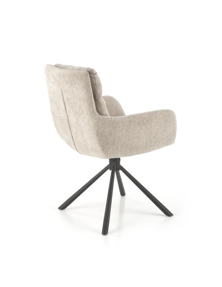 K495 Krzesło Obrotowe 180° Beżowe ODIN 28 - Komfort w Stylowym Wydaniu