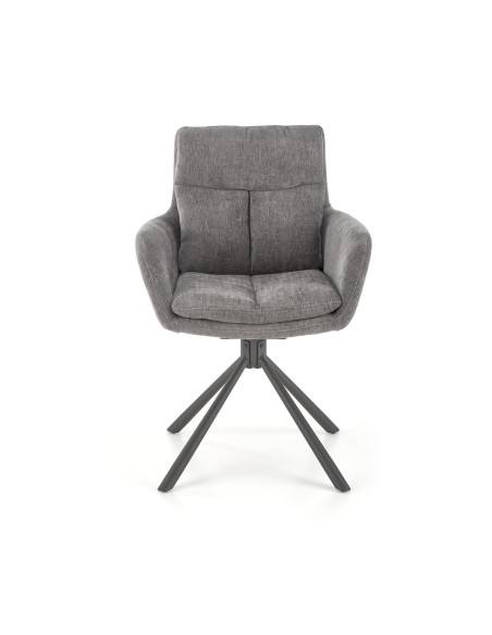 K495 Krzesło Obrotowe 180° Popielate ODIN 28 - Komfort w Stylowym Wydaniu