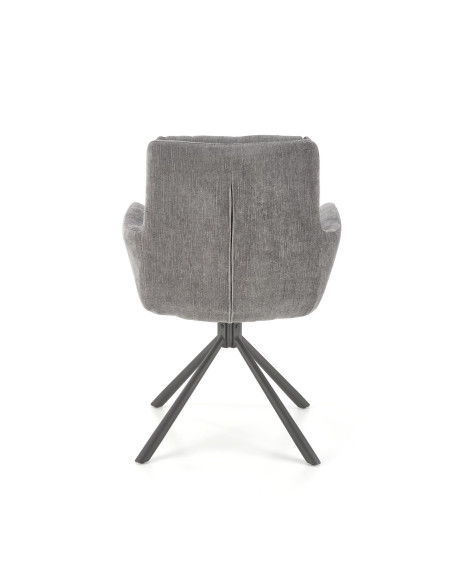 K495 Krzesło Obrotowe 180° Popielate ODIN 28 - Komfort w Stylowym Wydaniu