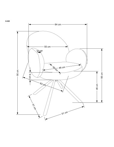 K498 krzesło popielaty