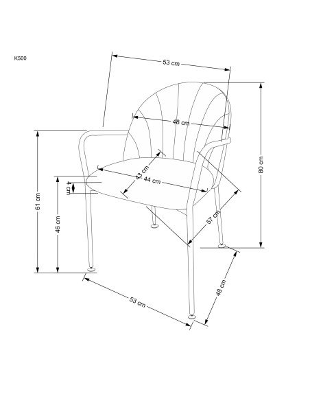 K500 krzesło beżowy / czarny