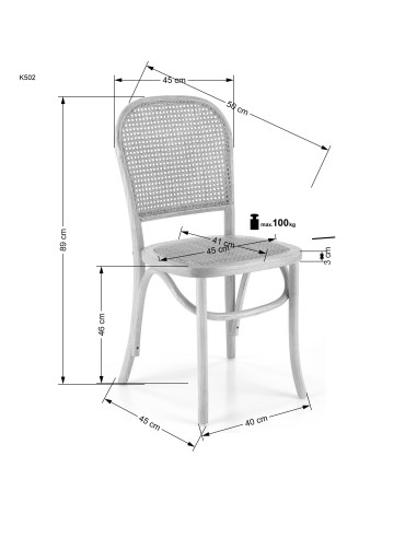 K502 krzesło naturalny