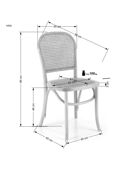 K502 krzesło naturalny