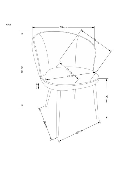 K506 krzesło wielobarwny