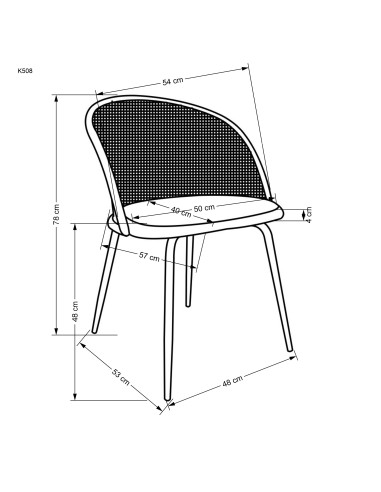 K508 krzesło ciemny zielony