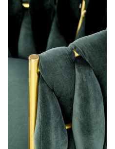 K517 Krzesło Glamour Ciemnozielone/Złote Velvet Bluvel 78 - Luksus i Styl 2