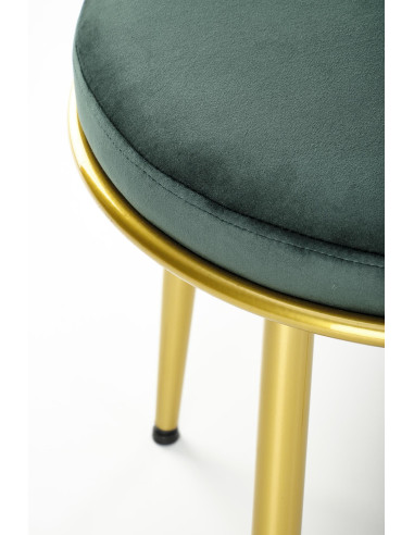 K517 Krzesło Glamour Ciemnozielone/Złote Velvet Bluvel 78 - Luksus i Styl