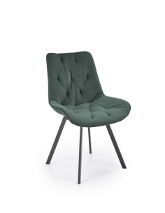 K519 Krzesło Obracane Pikowane Ciemnozielone Velvet - Komfort i Design
