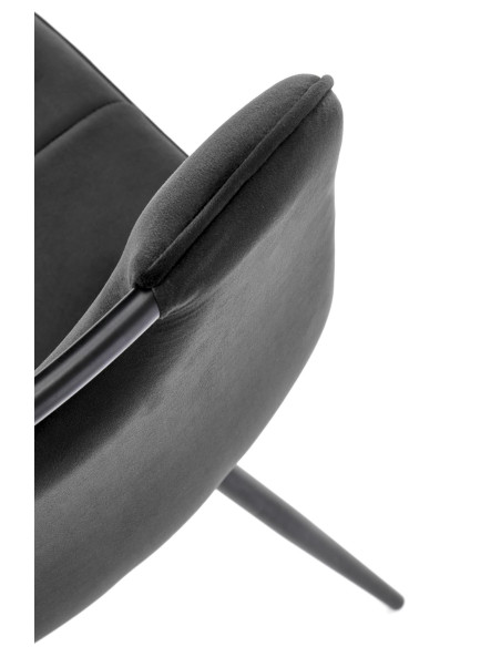 K521 Krzesło z Uchwytem / Czarne Pasy Velvet Bluvel19 - Klasyka i Styl