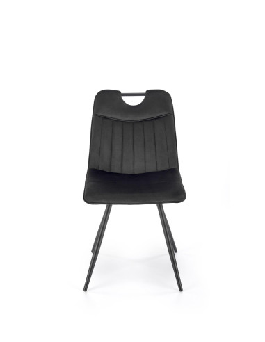 K521 Krzesło z Uchwytem / Czarne Pasy Velvet Bluvel19 - Klasyka i Styl