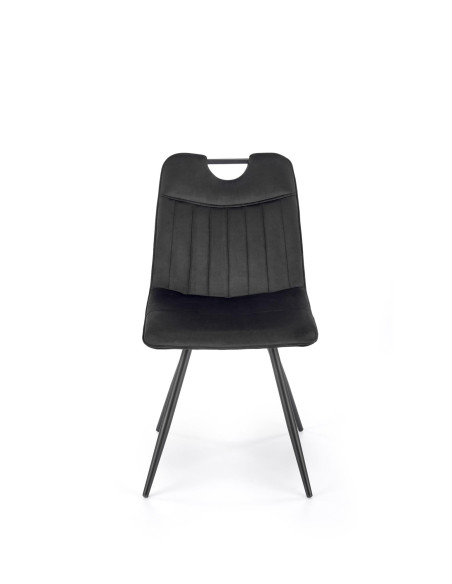 K521 Krzesło z Uchwytem / Czarne Pasy Velvet Bluvel19 - Klasyka i Styl