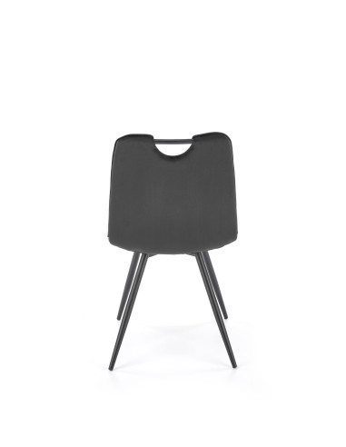 K521 Krzesło z Uchwytem / Czarne Pasy Velvet Bluvel19 - Klasyka i Styl