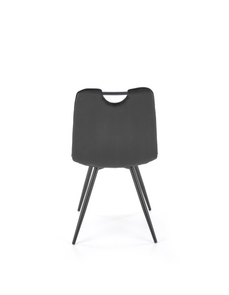 K521 Krzesło z Uchwytem / Czarne Pasy Velvet Bluvel19 - Klasyka i Styl