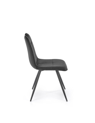 K521 Krzesło z Uchwytem / Czarne Pasy Velvet Bluvel19 - Klasyka i Styl