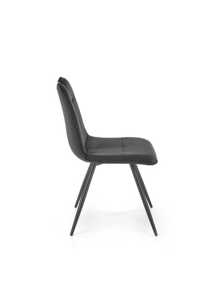 K521 Krzesło z Uchwytem / Czarne Pasy Velvet Bluvel19 - Klasyka i Styl