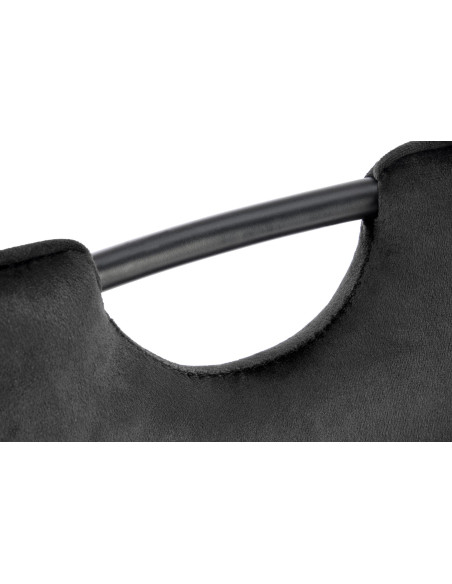 K521 Krzesło z Uchwytem / Czarne Pasy Velvet Bluvel19 - Klasyka i Styl