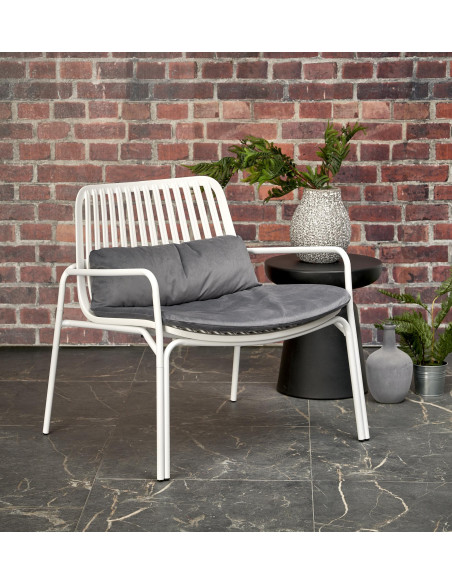 MELBY Fotel Popielaty z Białym Stelażem - Nowoczesny Styl i Komfort