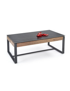 RAMONA ława czarny marmur / orzechowy