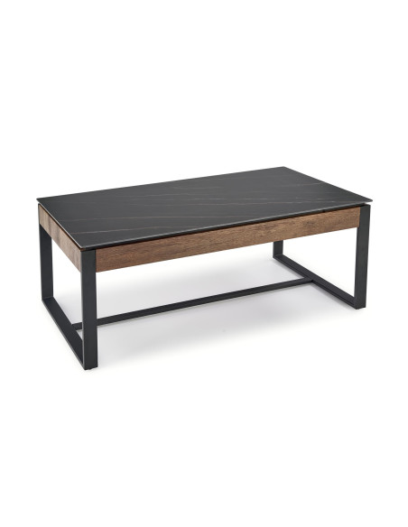 RAMONA ława czarny marmur / orzechowy