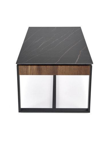 RAMONA ława czarny marmur / orzechowy