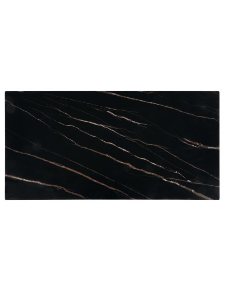 RAMONA ława czarny marmur / orzechowy