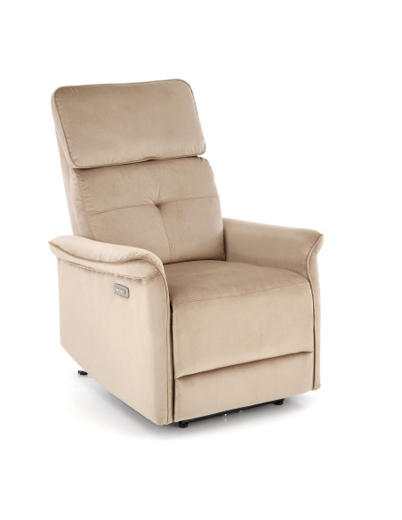 SEMIR Fotel Rozkładany Elektrycznie Beżowy z USB - Komfort i Innowacja