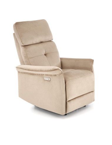 SEMIR Fotel Rozkładany Elektrycznie Beżowy z USB - Komfort i Innowacja