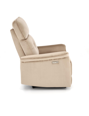 SEMIR Fotel Rozkładany Elektrycznie Beżowy z USB - Komfort i Innowacja