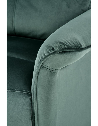 SEMIR fotel z funkcja elektrycznego rozkładania / gniazdo USB, ciemny zielony