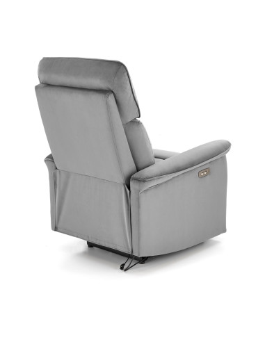 SEMIR Fotel Rozkładany Elektrycznie Popielaty z USB - Komfort i Innowacja