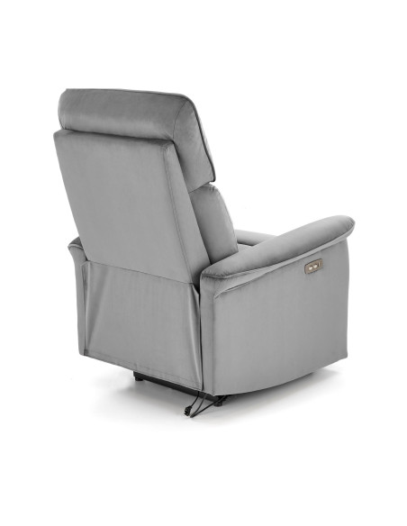 SEMIR Fotel Rozkładany Elektrycznie Popielaty z USB - Komfort i Innowacja