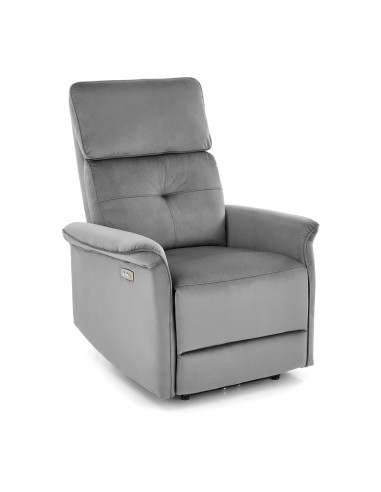 SEMIR Fotel Rozkładany Elektrycznie Popielaty z USB - Komfort i Innowacja