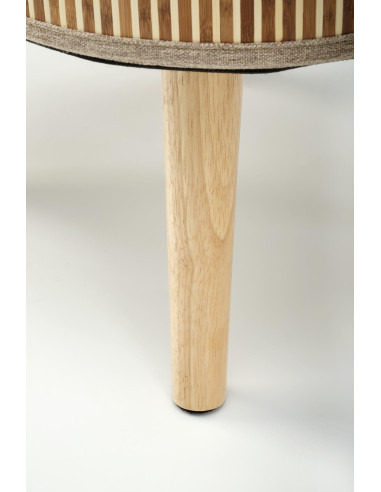 TICO Zestaw 2 Puf z Pojemnikiem, Beżowy/Naturalny - Przechowywanie i Styl