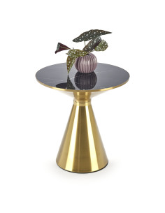 TRIBECA ława czarny marmur / złoty