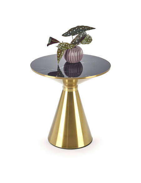 TRIBECA ława czarny marmur / złoty