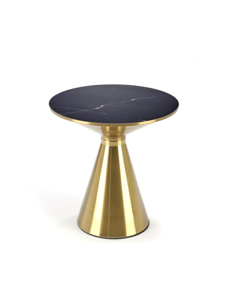 TRIBECA ława czarny marmur / złoty